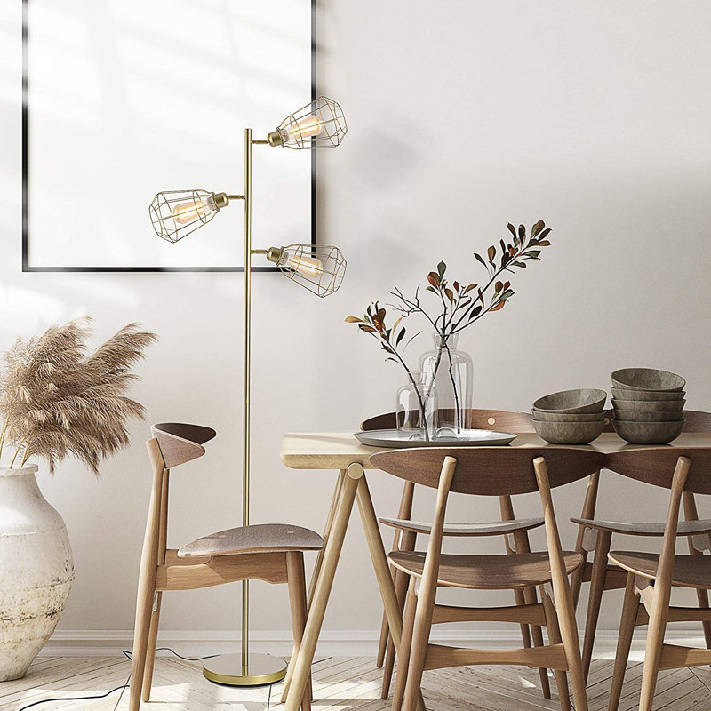 Grisham 165cm Traditional Floor Lamp, Gold