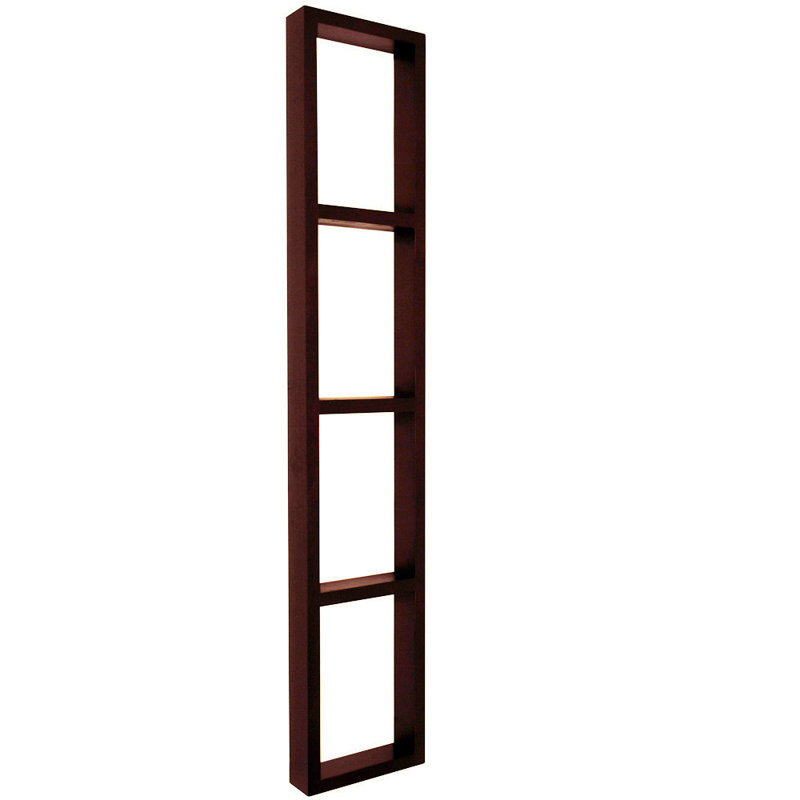 Solid Wood 86.5cm H Media Shelves, Black