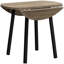Table de salle à manger Modern 3, abattant, métal noir, pieds en métal stratifié brun, siège taupe