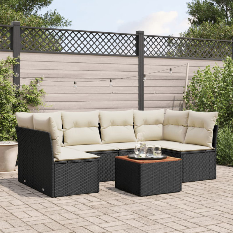 Vidaxl Garden Sofa Set Black