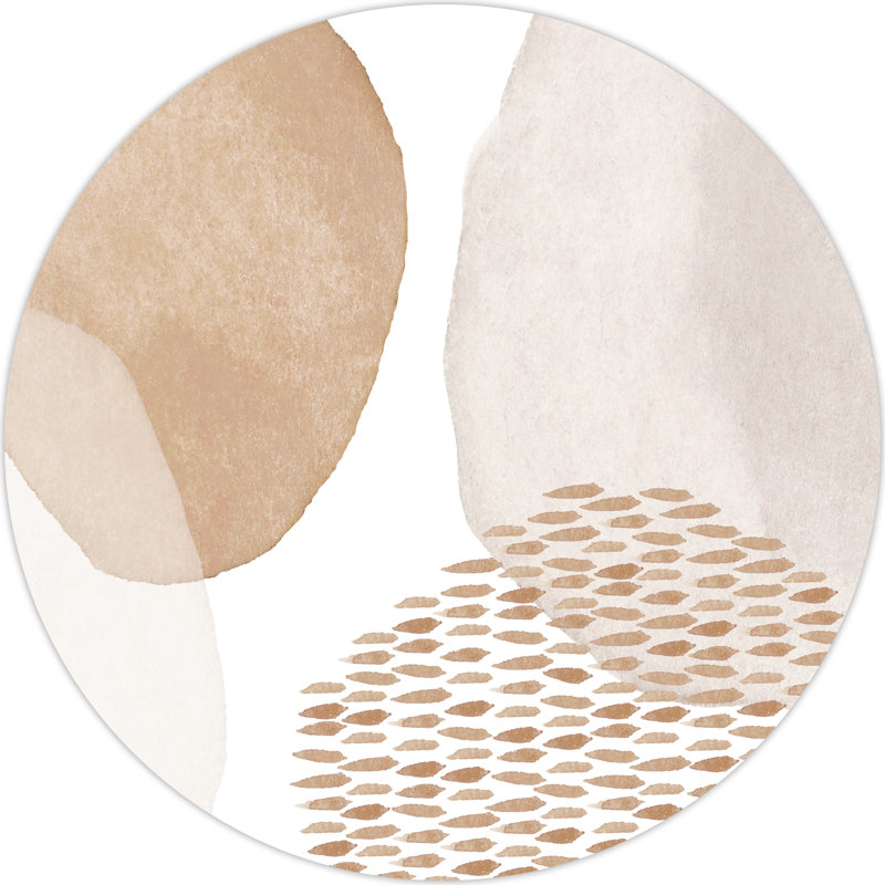 Roselotte Vinyl Machine Printed Area Rug, Round 150cm