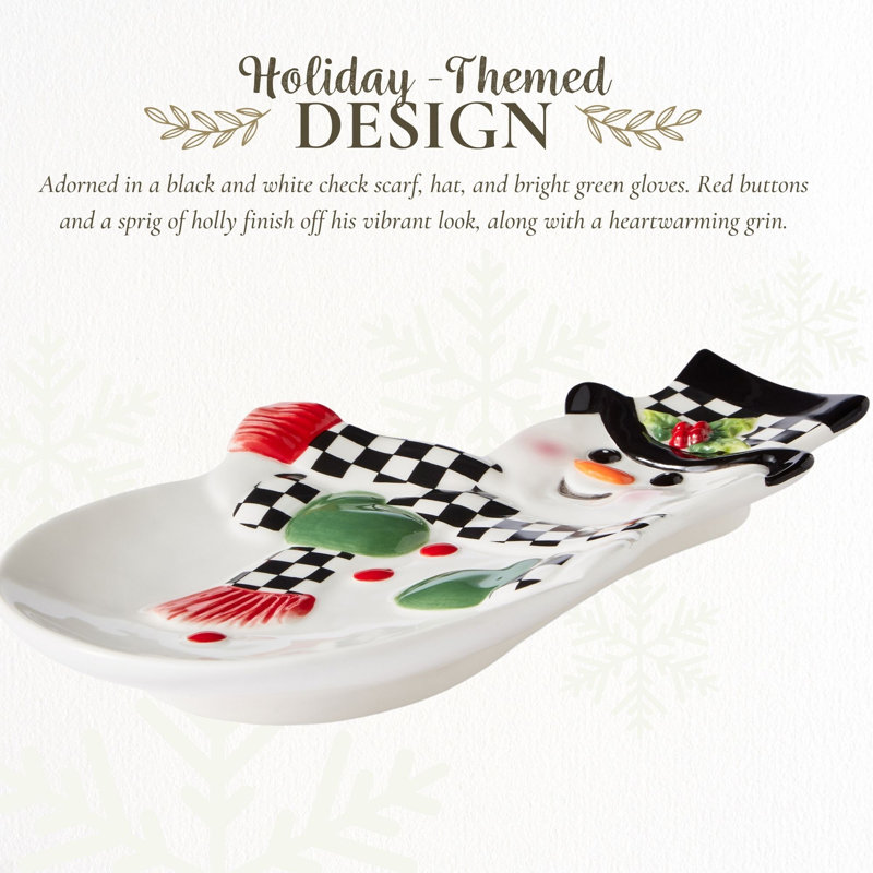 Christmas Tree SNOWMAN DISH