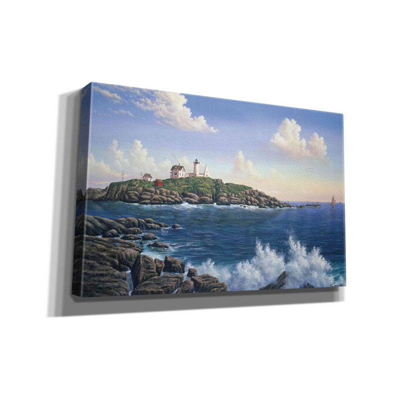 «Cape Neddick, Maine» par Eduardo Camoes, art mural sur toile, H 26 po x l 40 po x P 1,5 po