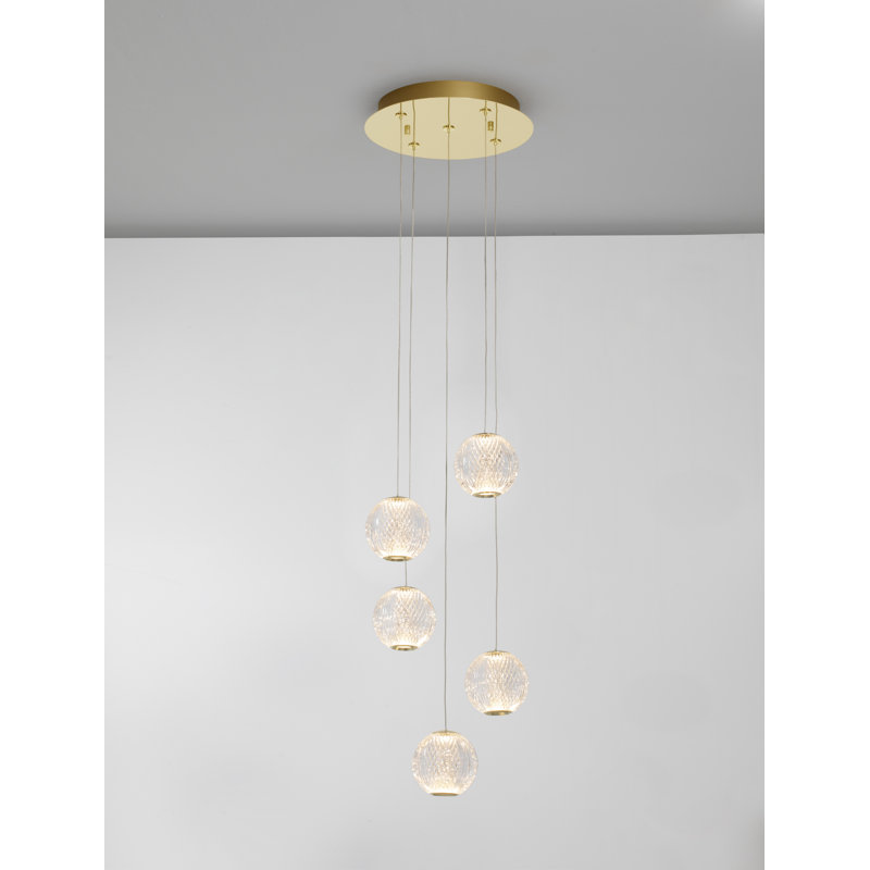 5 - Light Gold LED Sphere Pendant