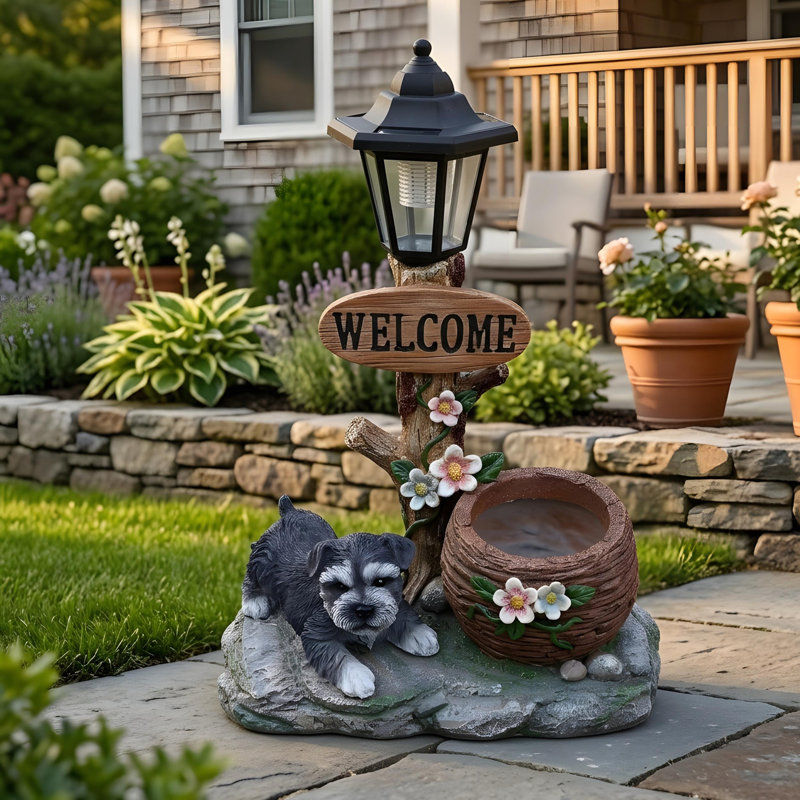 Statue jardinière Schnauzer