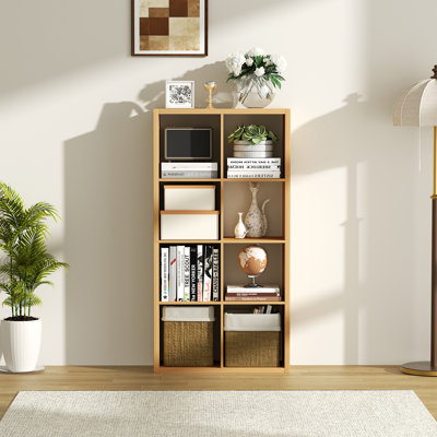 4-Tier Bookcases, Open-Back Storage Bookshelf