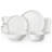 Aubra 16 Piece Porcelain China Dinnerware Set - Service for 4-1301377631