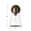 Lanterne murale d'extérieur en verre sablé 13,7 po Abercorn-804495163