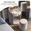 23.62"Gray Modern Vanity With Stool and Mirror