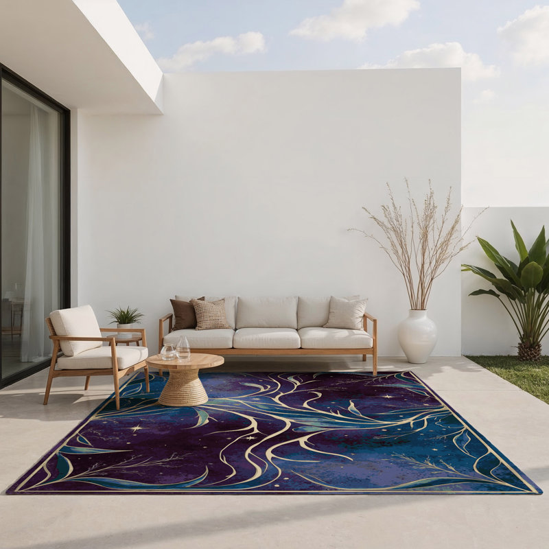 Tapis intérieur et extérieur Ethereal Branches, Rectangulaire 2 pi x 3 pi