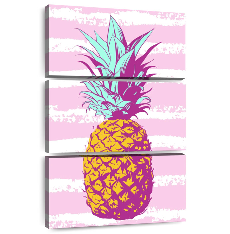 Yarlin Pastel Stripes Pineapple, 50" H x 32" W