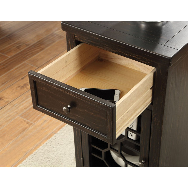 Table de bout avec rangement, Noir antique