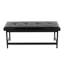 Banc en métal noir et similicuir noir-132101885