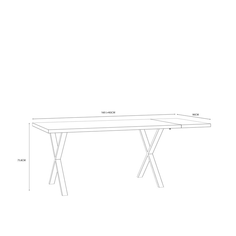 Ballarat Extendable Metal Base Dining Table