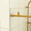 56 à 60 po X P 76 po H Porte de douche coulissante sans cadre au fini or brossé avec verre trempé transparent-117010666