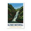 Glenoe Waterfall, Northern Ireland - Romantic Travel Poster of Falls and Woodland. Giclee Print on Wrapped Canvas. Wall Art, Home Decor - Natural Landmarks, Northern Ireland 1 Piece Wrapped Canvas Wall Art-758809147
