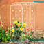 Treillis de jardin en métal antirouille 86,7 po x 19,7 po blanc crème, pour, aide au soutien des plantes d'extérieur, blanc facile à installer 86,7 po x 19,7 po, haricots rouille, assemblage simple de fleurs