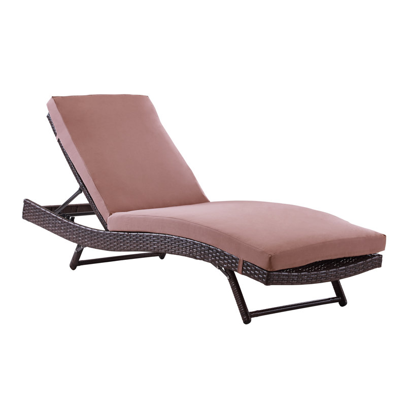 Chaise longue inclinable avec coussin Prudence, Le sable