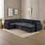 Canapé-lit d'angle convertible en forme de U avec méridienne réversible et rangement dans les accoudoirs-328101770