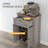 Gray Side Cabinet. Double Doors, Drawer & Adjustable Shelf. For Bedroom And Living Room. Copious Storage. Tipping. Particleboard. 23.5"W X 11.75"D 34.5"H Cabinet - Style With Shelf For Room