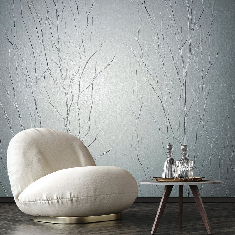 Stamford 10.05m x 70cm Glitter Wallpaper Roll, Silver