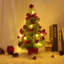 Petit arbre de Noël 45 cm avec lumières, mini arbre de décoration de bureau, 2 piles AA non incluses-230654323