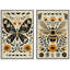 «Butterfly Bee Animal and Boho Floral Botanical Decor», reproduction d'art sur toile encadrée 2 pièces-99015870-99015871