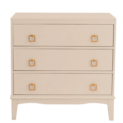 Commode 3 tiroirs Jackson en blanc antique