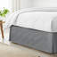 Shay Solid Gray Cotton Bedskirt-254864568-254864564