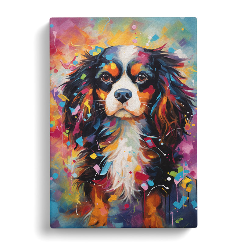 Cavalier King Charles Spaniel Abstract No.2 - No Frame Print, 76cm H x 50cm W x 3cm D