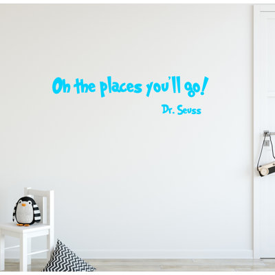 Décalcomanie murale oh the places you go seuss