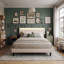 Upholstered Linen Platform Bed-1572705496-1572705497