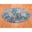 Tapis oriental rond en laine et en soie pure noué à la main 6 pi 2 po x 6 pi 2 po F3FB060C9255486C8FAF58401F47B04A