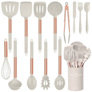 Buy wholesale 13pcs Stainless Steel Silicone Utensils Set - Navy Blue /  sku452