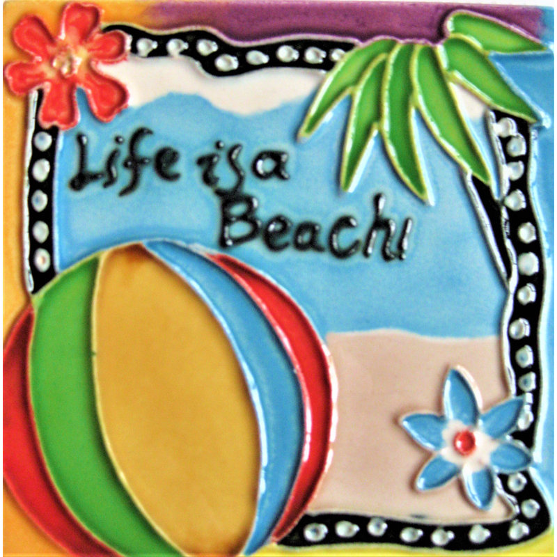 Sous-verre en céramique Life Is a Beach