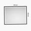 Miroir de salle de bain 60 po x 48 po à DEL avec cadre en aluminium, miroir de meuble-lavabo mural, anti-buée, mémoire, 3 couleurs, réglable en continu-891022614-891022613