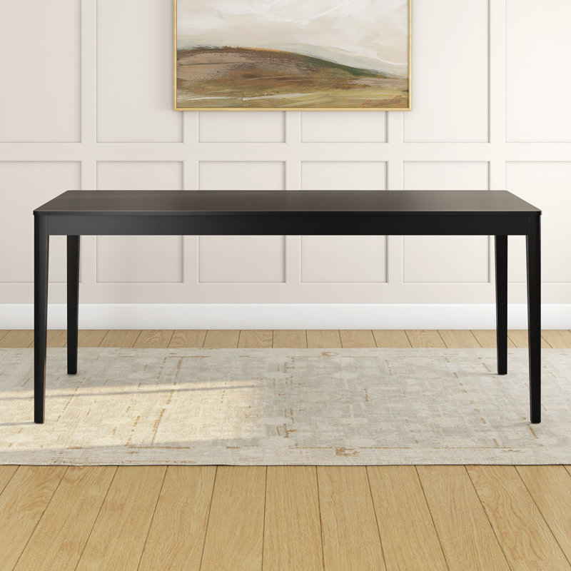 Table de salle à manger rectangulaire Crew, 30"H x 72"L x 29.5"W, Noir