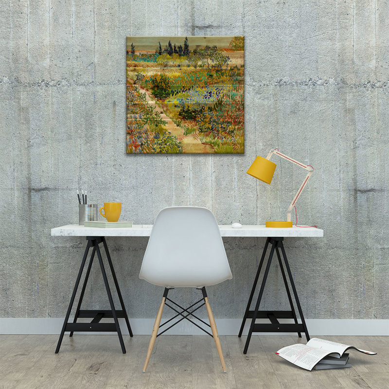 «The Garden At Arles» par Vincent Van Gogh - impression sur bois sans cadre