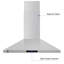 Hotte de cuisine murale 30 po, hotte de cuisine en acier inoxydable convertible 265 CFM avec conduit et commande tactile, 3 vitesses d'inpiration, cheminée réglable et lumière DEL - hotte de cuisine idéale