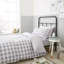 Check and Stripe Reversible 100% Cotton Duvet Cover Set with Pillowcases-41316897-41316895