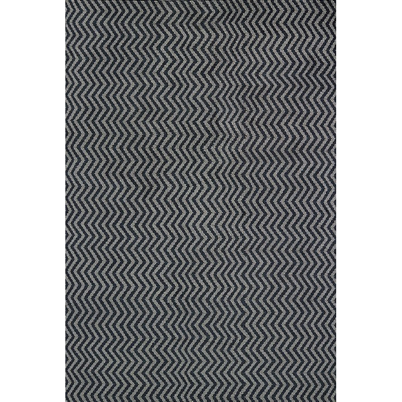 Tapis noir à chevrons Alanys, Carré 3 pis
