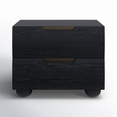 Estelle Beethoven Wood 2 Drawer 28" Nightstand