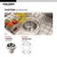 Évier de bar encastrable en acier inoxydable avec crépine et grille Houzer Club - CS-1307-C