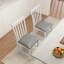 Ensemble de 2 chaises de salle à manger en bois Gymax avec structure en bois d'hévéa, siège rembourré et dossier courbé blanc-1393654451-1393654453-1393654457
