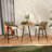 Patio Rattan Rock Slab Bar Table, Outdoor Round Small Bar Table For 4 People