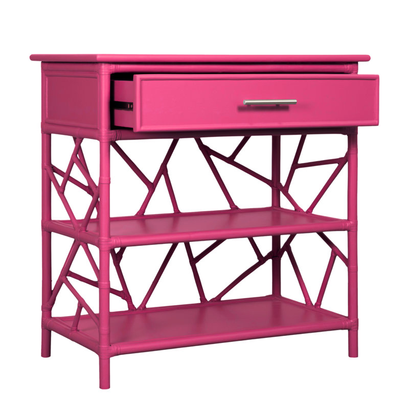 End Table with Storage, Hot Pink