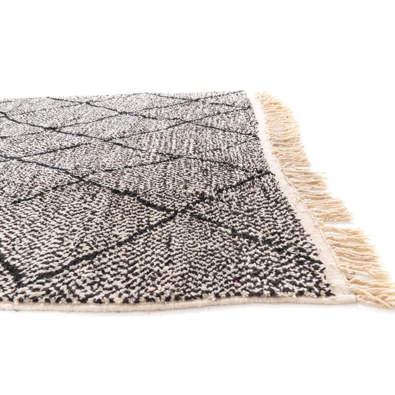 Tapis noir et blanc Orpheus