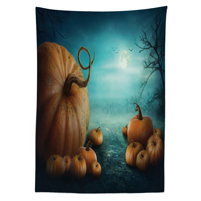 Autumn Pumpkin Tablecloth, 84" x 60"