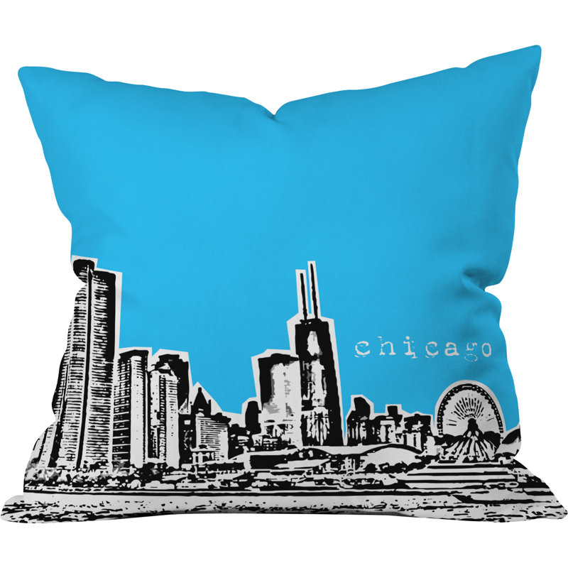 Coussin de chicago Bird Ave, 20 po x 20 po