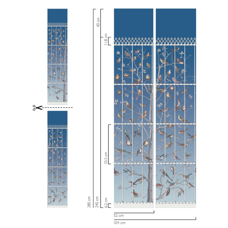 Fornasetti Wallpaper Roll, Hyacinth